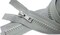 YKK Sport Separating Zipper 24 Inch Color Pearl Grey #577 Vislon Jacket Zip YKK #5 Molded-Made in USA